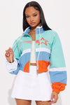 90's Era Colorblock Windbreaker - Multi Color