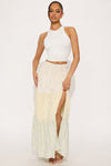 Charlotte Striped Tiered Maxi Skirt - Multi Color