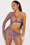 Flights To Belize Cover Up Dress - Multi Color