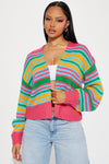 Selena Striped Cardigan - Multi Color
